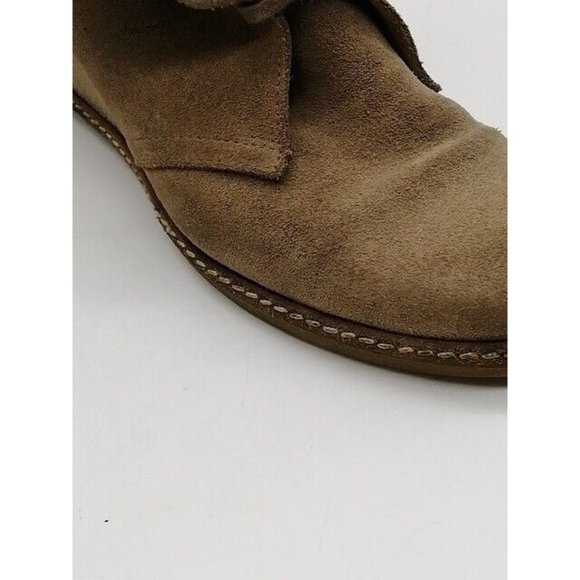 J. Crew Womens Ankle Boots Beige Suede Lace Up Bootie Shoe Wedge Heel 7.5 - Picture 11 of 11